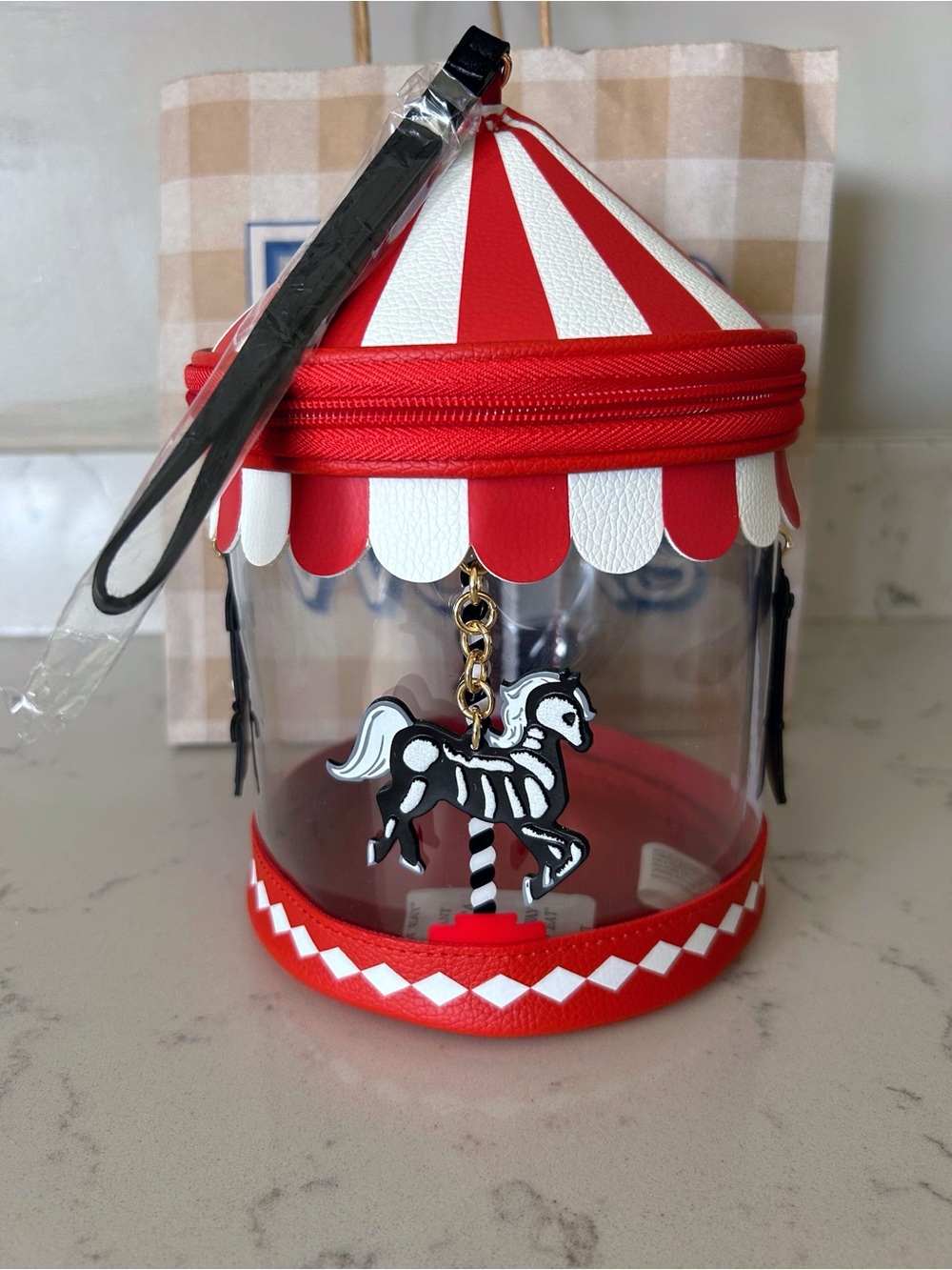 Bath and Body Works carousel wristlet Halloween bag
